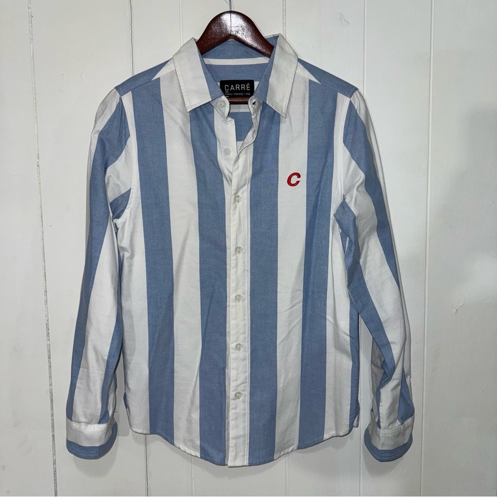 Carré long-sleeve stripped button-down shirt